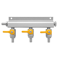 Three-Way Kegerator Beer Gas / Air Distributor