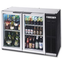 Back Bar Refrigerator w/Glass Doors - Black