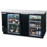 Back Bar Refrigerator w/Glass Doors - Black