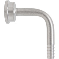 3/16 Inch ID Beer Line Brass Bent Tailpiece