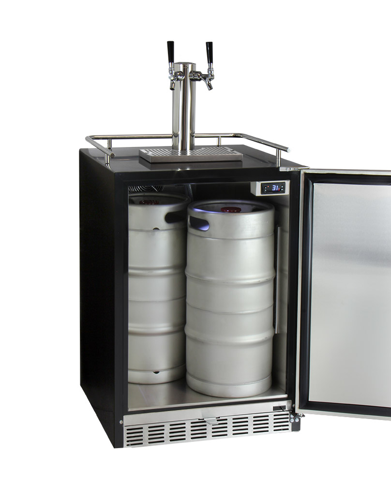 Kegco HK38BSUL2 Two Tap Digital UnderCounter Keg Beer Dispenser