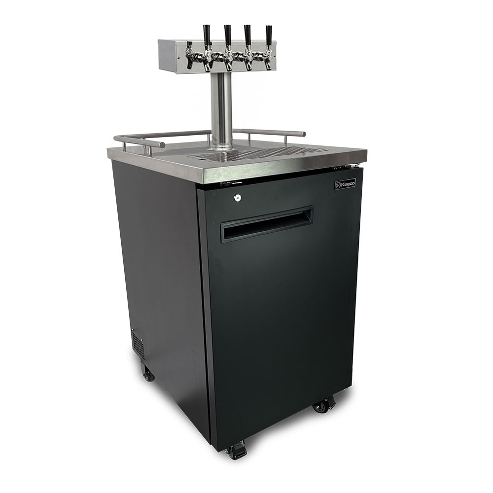 Kegco ICTCK1B4 Four Faucet Commercial Kegerator Iced Coffee Keg