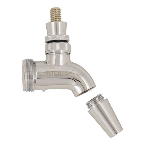 Intertap D1211 Forward Sealing Beer Faucet Chrome Plated