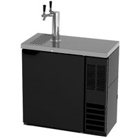 Beverage Air Dual Tap Faucet Slim Black Kegerator Keg Beer Dispenser