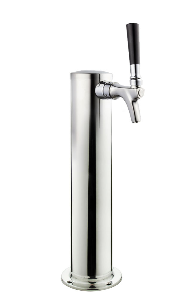 Stainless Steel Single Faucet 1 Tap Draft Beer Beverage Tower for Kegerator New 