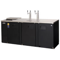 Inventory Clearance - Everest EBD4-CT Club Top Direct Draw Commercial Keg Beer Dispenser with Chilled Glass Storage
