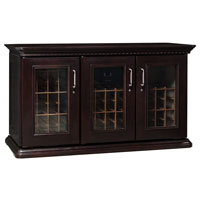 European Country Euro Credenza 180-Bottle Wine Cellar - Chocolate Cherry Finish