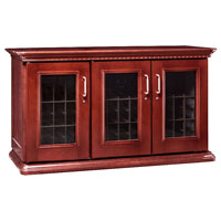 European Country Euro Credenza 180-Bottle Wine Cellar - Classic Cherry Finish