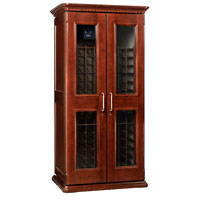 European Country Euro 2400 286-Bottle Wine Cellar - Classic Cherry Finish