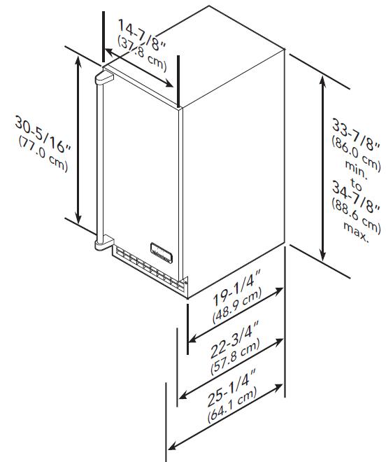 Viking 15" Wide FGIM515 Professional Series Built In Nugget Ice Machine
