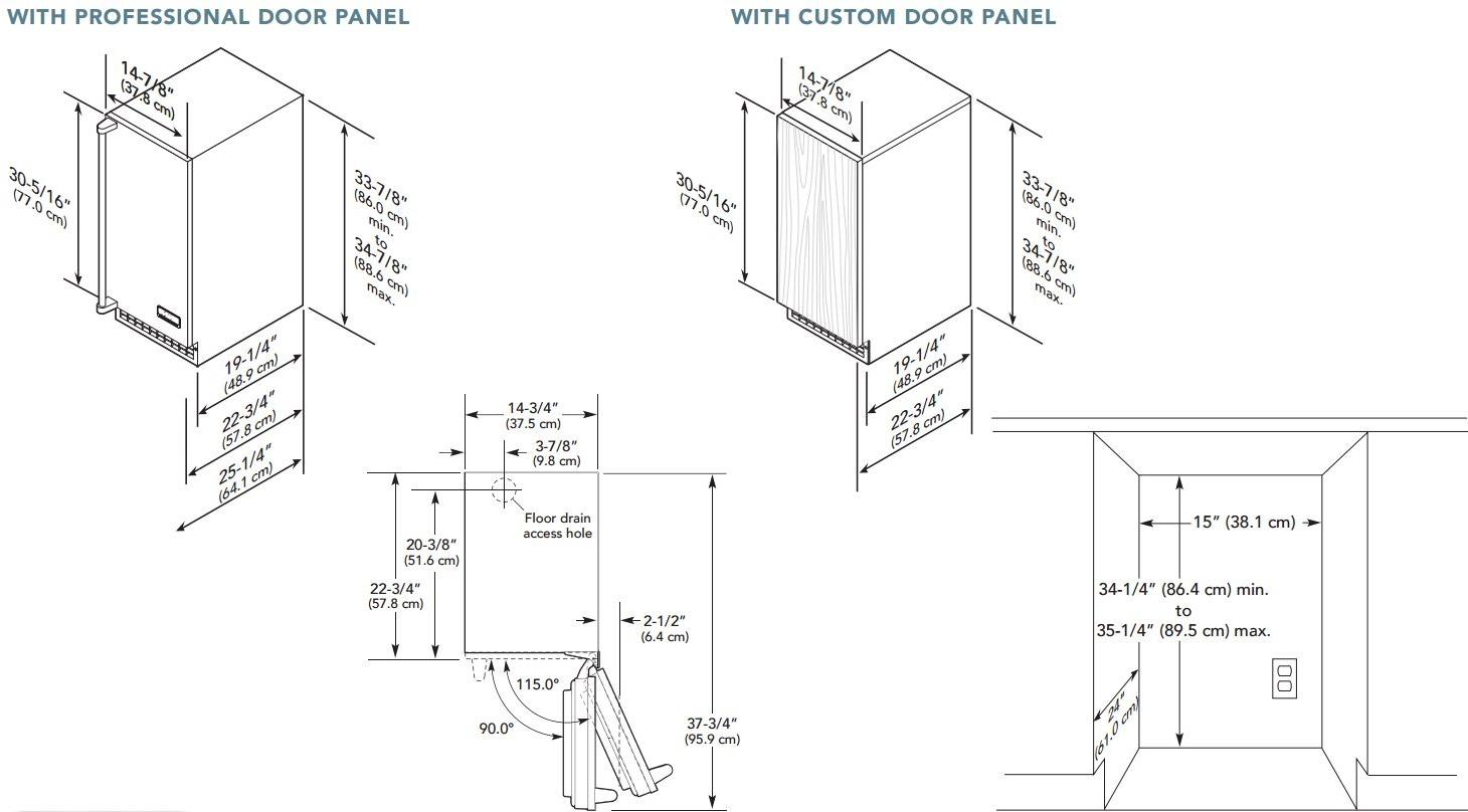 Viking 15" Wide FGIM5151 Professional Series Built In Ice Machine with