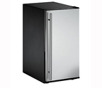 U-Line ADA15IMS-01 Crescent Ice Maker Model - Black Cabinet with Stainless Steel Door - Left Hinge