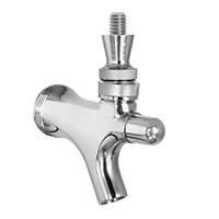 Self-Closing Stainless Steel Faucet with Stainless Lever
