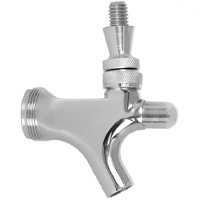 Self-Closing Stainless Steel Faucet with Stainless Lever