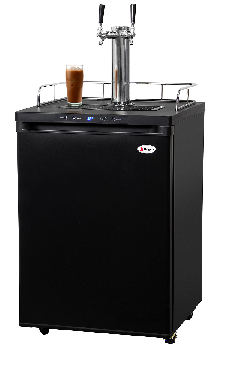 Kegco ICK30B2NK Dual Faucet Digital Javarator Iced Coffee Nitrogen