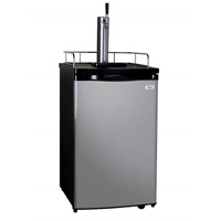 Inventory Reduction - Full Size Kegerator with Black Cabinet and Stainless Steel Door