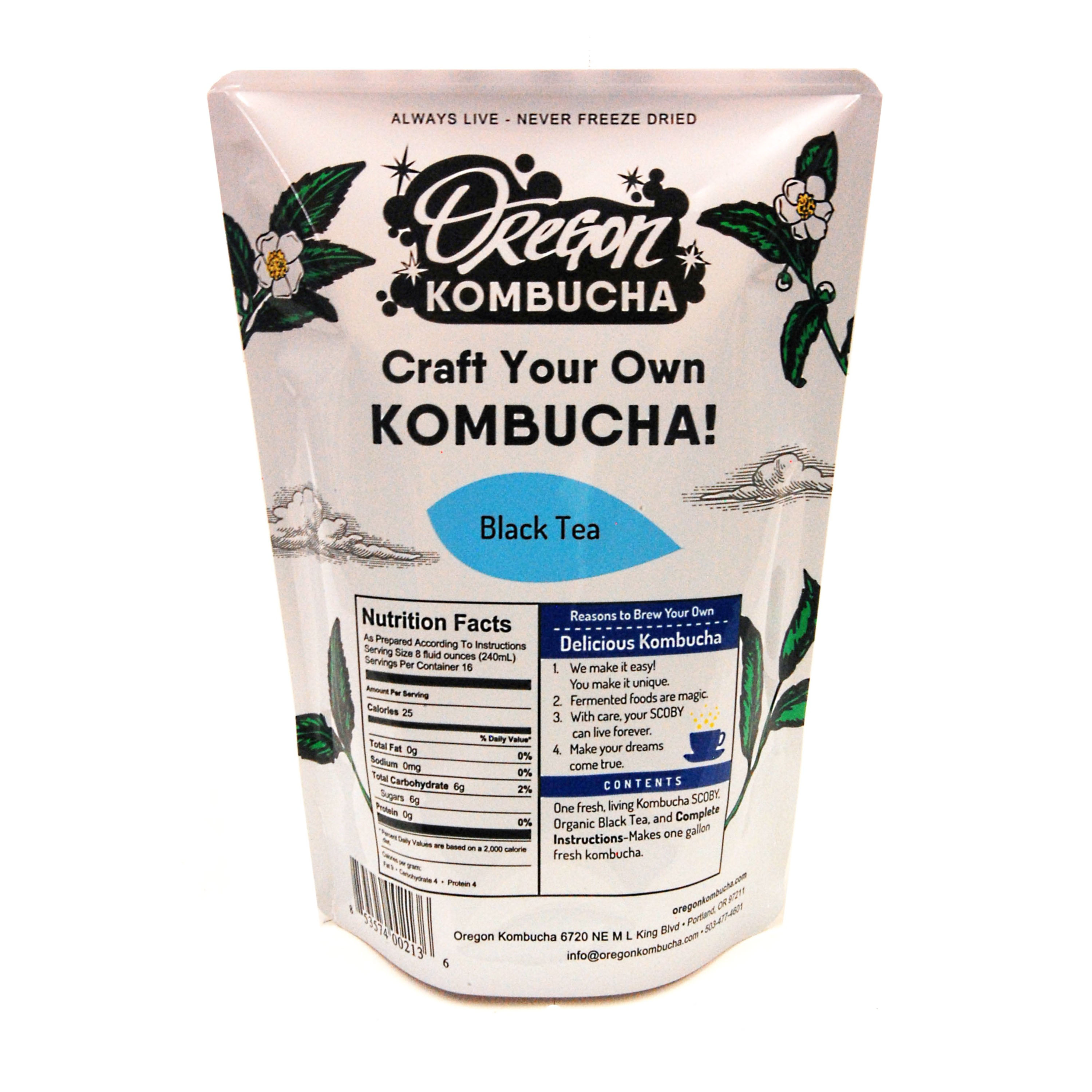 Oregon Kombucha Basic Black Tea Kombucha Starter Kit