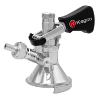 Keg Taps Coupler M System - Ergonomic Lever Handle - Stainless Steel Probe