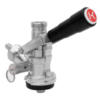 S System Keg Tap Coupler - Black Lever Handle