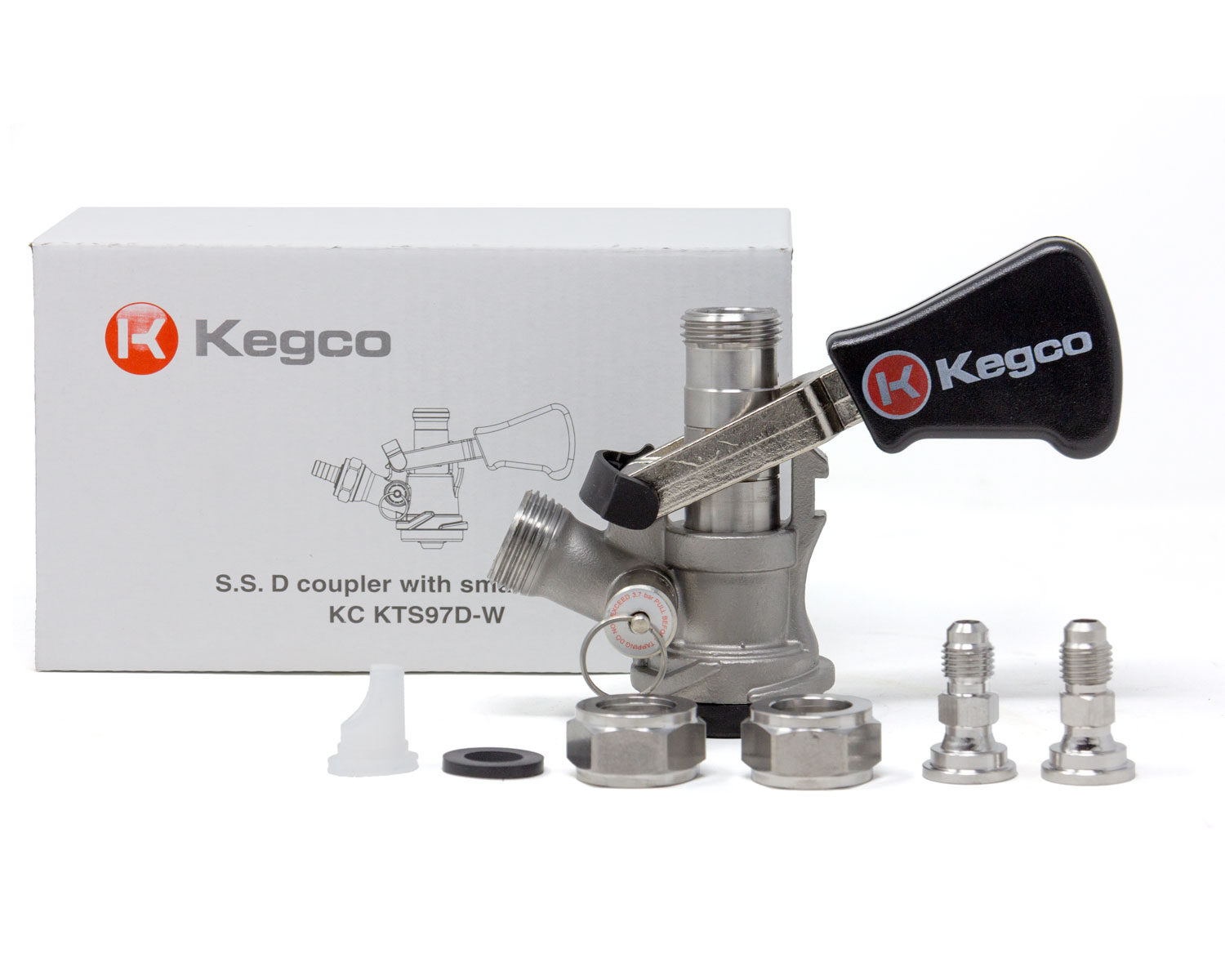 Kegco KTS97MFL D System Ergonomic Lever Handle Keg Tap Coupler with 1/