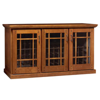 Mission Credenza 180-Bottle Wine Cellar - Provincial Cherry Finish