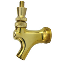 Polished Brass Beer Faucet with Brass Lever