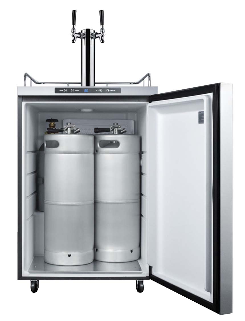 Summit Stainless Steel SBC635MOSHHTWIN Freestanding Outdoor Kegerator