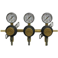 Three Product Secondary Co2 Regulator with Check Valve