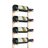 Vino Pins Flex Wall Mounted Metal Wine Rack system - 9 bottle metal wine rack with golden bronze finish