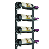 Vino Pins Flex Wall Mounted Metal Wine Rack system - 9 bottle metal wine rack with milled aluminum pins