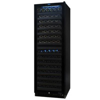 Vinotemp VT-188-BBW 160-Bottle Dual Zone Wine Refrigerator in Black