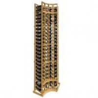 8' Curved Corner Standard Wood Wine Rack