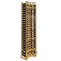 8' Curved Corner Standard Wood Wine Rack