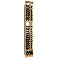 8' Three Column Display Wood Wine Rack