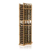 7' Curved Corner Display Wood Wine Rack