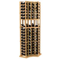 Curved Corner Display Wood Wine Rack