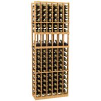 6 Column Display Wood Wine Rack