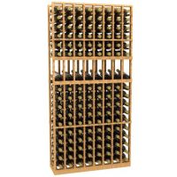 8 Column Display Wood Wine Rack