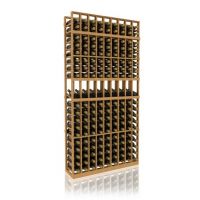 7' Nine Column Display Wood Wine Rack