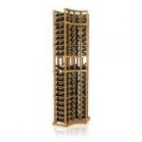 7' Curved Corner Display Wood Wine Rack