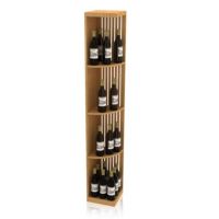 Lattice Quarter Round Wine Display - Square Base