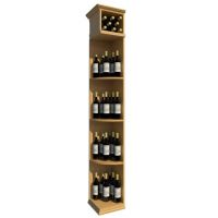 7' Solid Quarter Round Wine Display - Square Base