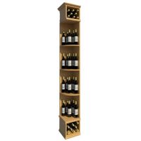 8' Solid Quarter Round Wine Display - Square Base