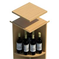 Square Base Quarter Round Top Shelf