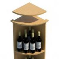 Round Base Quarter Round Top Shelf
