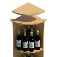Round Base Quarter Round Top Shelf
