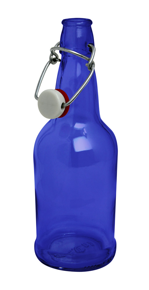 BSG 5861 EZ Cap 500 ml Flip Top Homebrew Beer Bottle Blue Case of