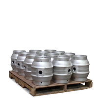 Pallet of 12 5.4 Gallon Pin Beer Keg Casks