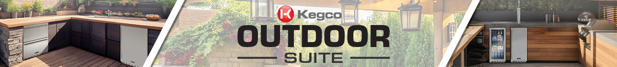 kegco outdoor backyard patio kitchen stainless steel suite 