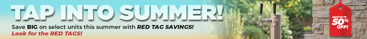 Tap into summer sale deals up to 50% off savings Kegco Allavino sale kegerators, wine refrigerators, beverage centers and more instant savings with free shipping